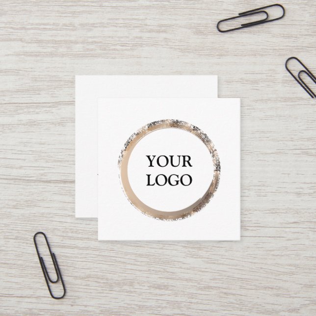 Personalized Custom Your Own Logo Square Business  Square Business Card (Front/Back In Situ)