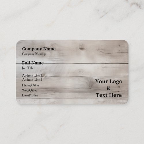 Personalized Custom Your Own Logo &amp; Text Business Card