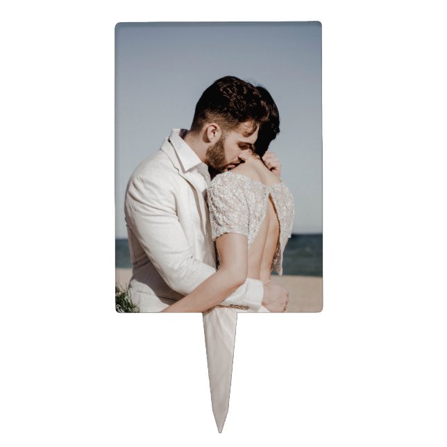 Personalized Custom Your Own Photo Cake Topper (Front)
