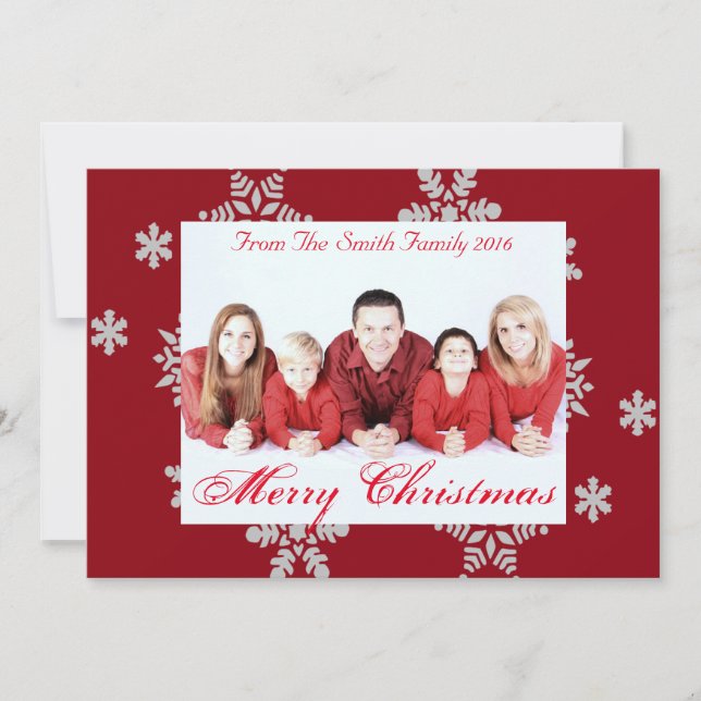 Personalized Custom Your Own Photo Christmas Holiday Card (Front)