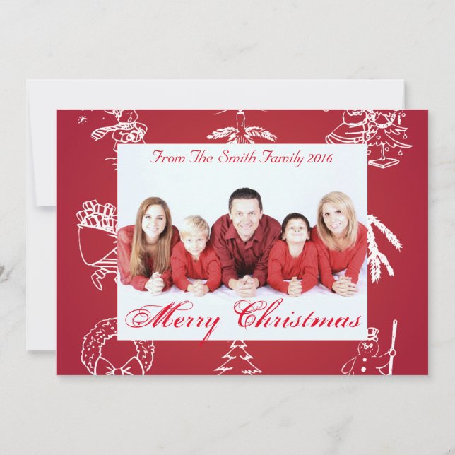 Personalized Custom Your Own Photo Christmas Holiday Card (Front)