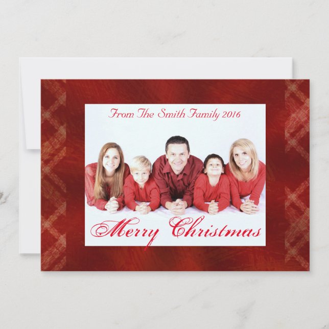 Personalized Custom Your Own Photo Christmas Holiday Card (Front)