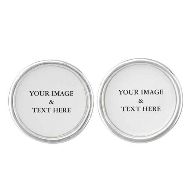 Personalized Custom Your Own Photo  Cufflinks (Front)