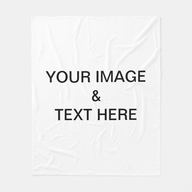 Personalized Custom Your Own Photo Fleece Blanket (Front)