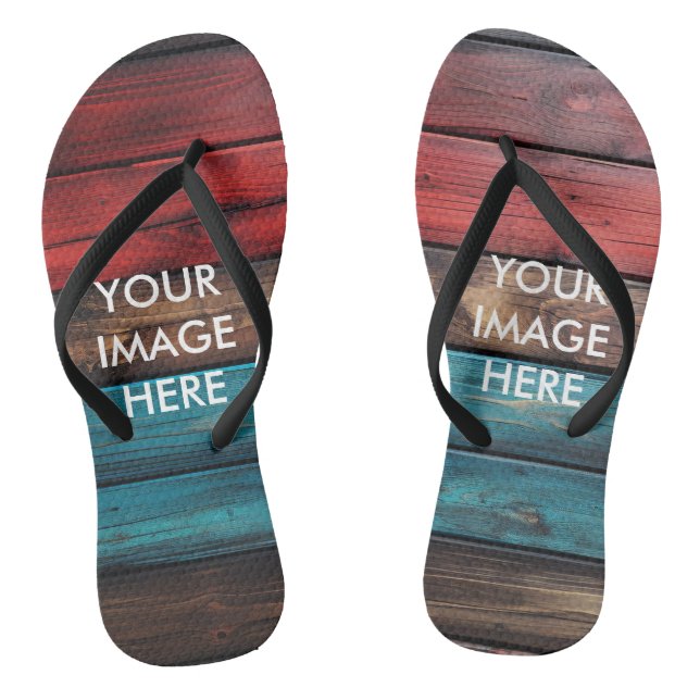 Personalized Custom Your Own Photo Flip Flops (Footbed)