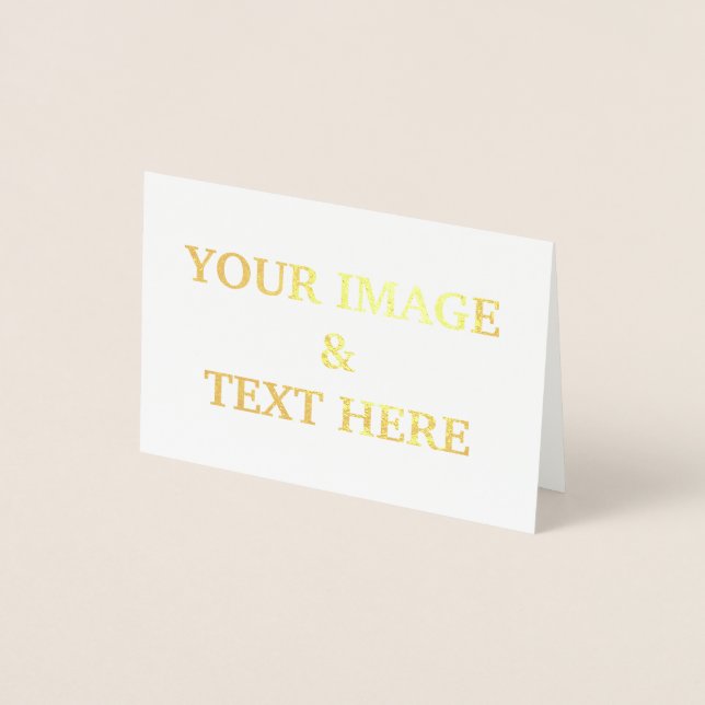 Personalized Custom Your Own Photo Foil Card (Front)