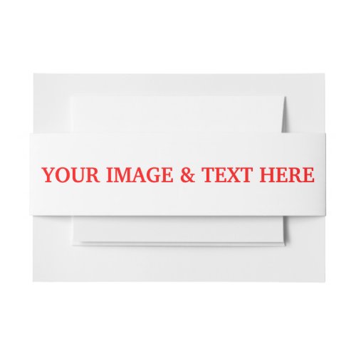 Personalized Custom Your Own Photo Invitation Belly Band