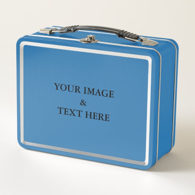 Personalized Custom Your Own Photo Metal Lunch Box (Front)