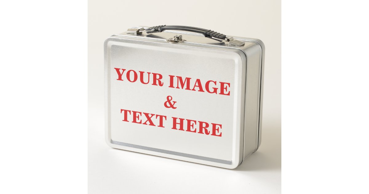 Personalized Custom Your Own Photo Metal Lunch Box | Zazzle