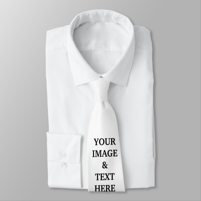 Personalized Custom Your Own Photo  Neck Tie (Tied)