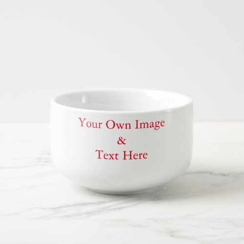 Personalized Custom Your Own Photo Soup Mug