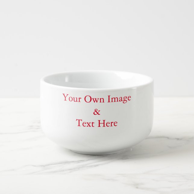 Personalized Custom Your Own Photo Soup Mug (Front)