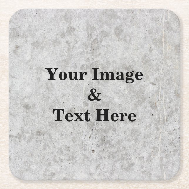 Personalized Custom Your Own Photo Square Paper Coaster (Front)