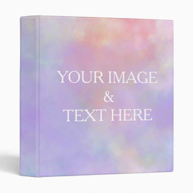 Personalized Custom Your Own Photo & Text 3 Ring B Binder (Front/Spine)