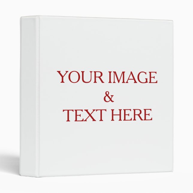 Personalized Custom Your Own Photo & Text 3 Ring Binder (Front/Spine)