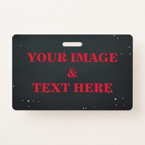 Personalized Custom Your Own Photo  Text Badge