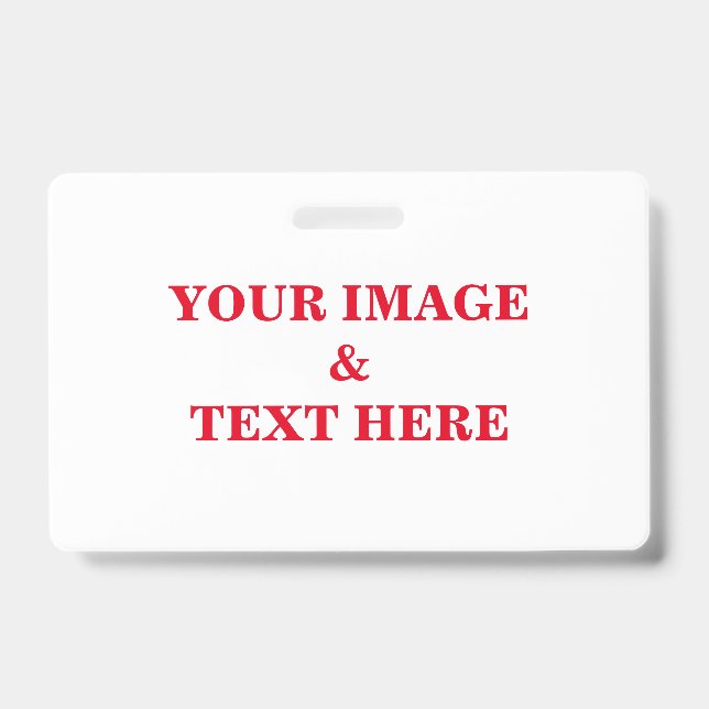 Personalized Custom Your Own Photo & Text Badge (Front)