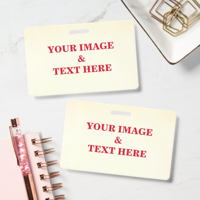 Personalized Custom Your Own Photo & Text Badge (Office)