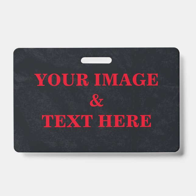 Personalized Custom Your Own Photo & Text Badge (Front)