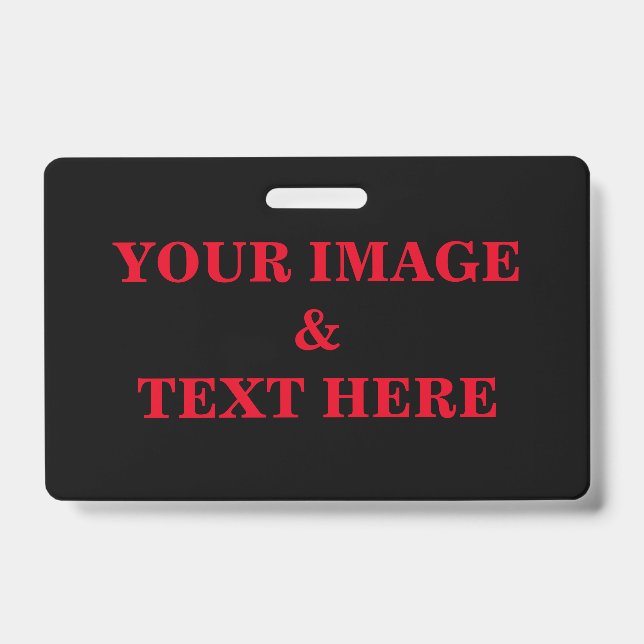 Personalized Custom Your Own Photo & Text Badge (Front)