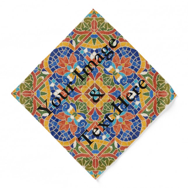 Personalized Custom Your Own Photo & Text Bandana (Front)