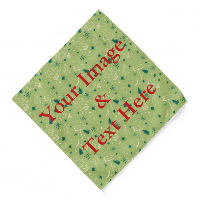 Personalized Custom Your Own Photo & Text Bandana (Front)