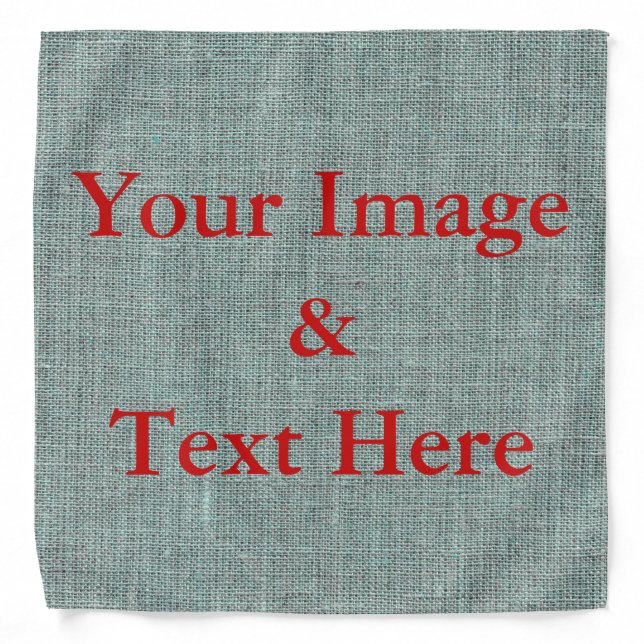 Personalized Custom Your Own Photo & Text Bandana (Front)
