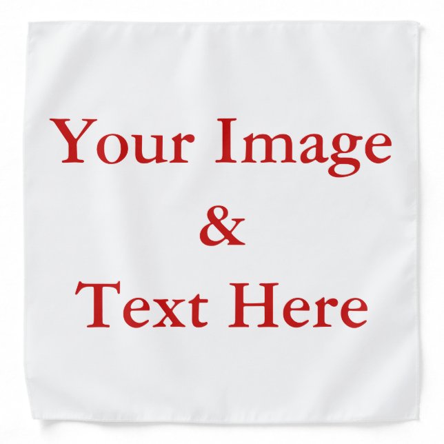 Personalized Custom Your Own Photo & Text Bandana (Front)