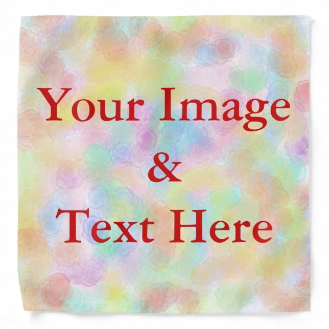 Personalized Custom Your Own Photo & Text Bandana (Front)