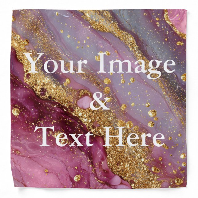 Personalized Custom Your Own Photo & Text Bandana (Front)