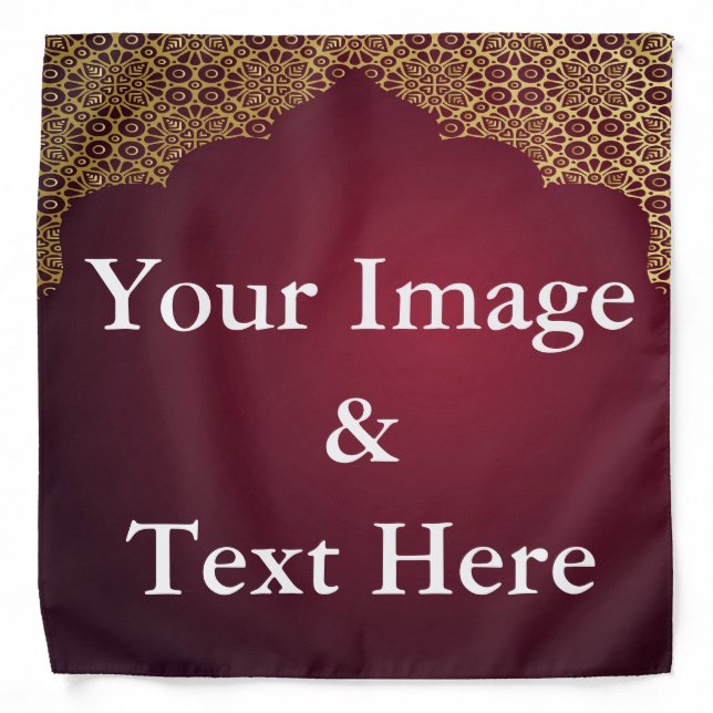 Personalized Custom Your Own Photo & Text Bandana (Front)