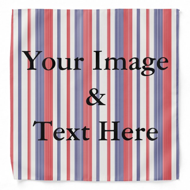 Personalized Custom Your Own Photo & Text Bandana (Front)