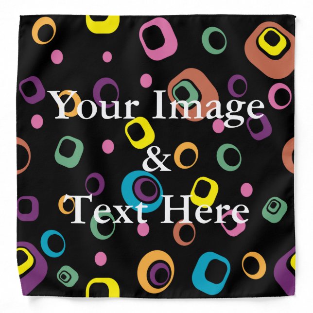 Personalized Custom Your Own Photo & Text Bandana (Front)