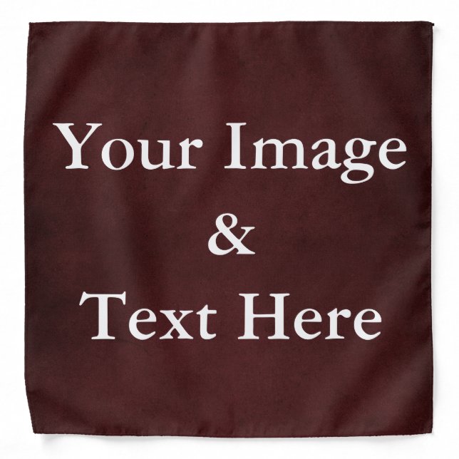 Personalized Custom Your Own Photo & Text Bandana (Front)