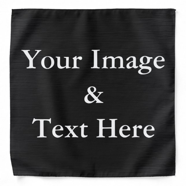 Personalized Custom Your Own Photo & Text Bandana (Front)