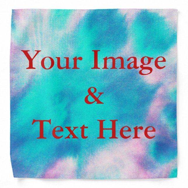 Personalized Custom Your Own Photo & Text Bandana (Front)