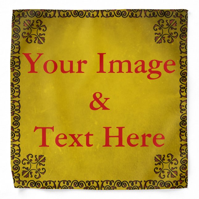 Personalized Custom Your Own Photo & Text Bandana (Front)
