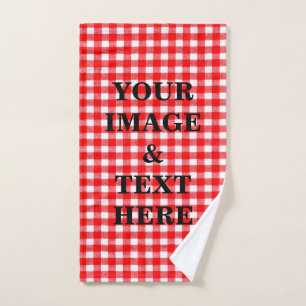 Personalized Custom Your Own Photo & Text Bath Towel Set
