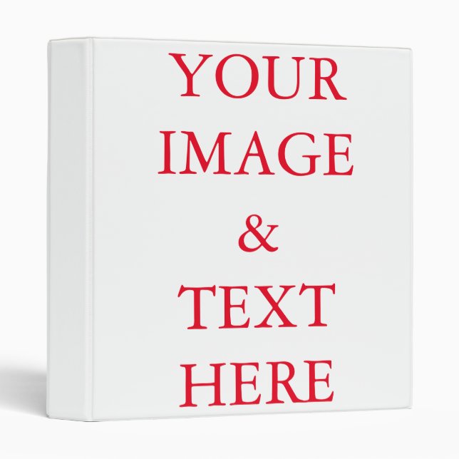Personalized Custom Your Own Photo & Text Binder (Front/Spine)
