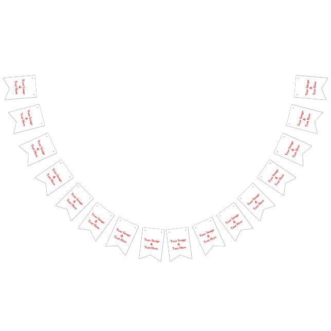 Personalized Custom Your Own Photo & Text Bunting Flags (All)