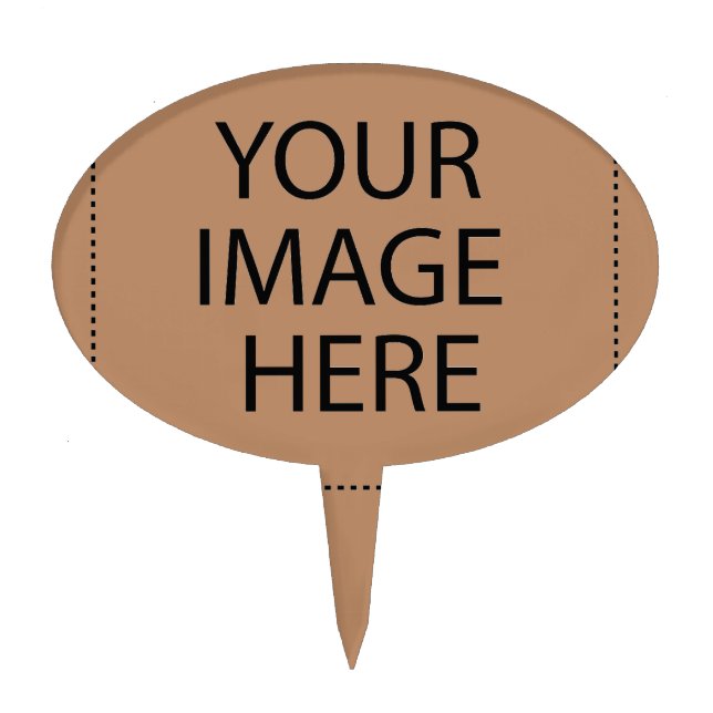 Personalized Custom Your Own Photo & Text Cake Top Cake Topper (Front)