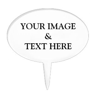 Personalized Custom Your Own Photo & Text Cake Topper