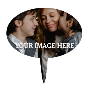 Personalized Custom Your Own Photo & Text Cake Topper