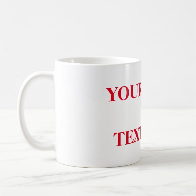 Personalized Custom Your Own Photo & Text Coffee Mug (Left)