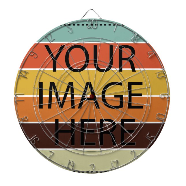 Personalized Custom Your Own Photo & Text Dart Boa Board (Front)