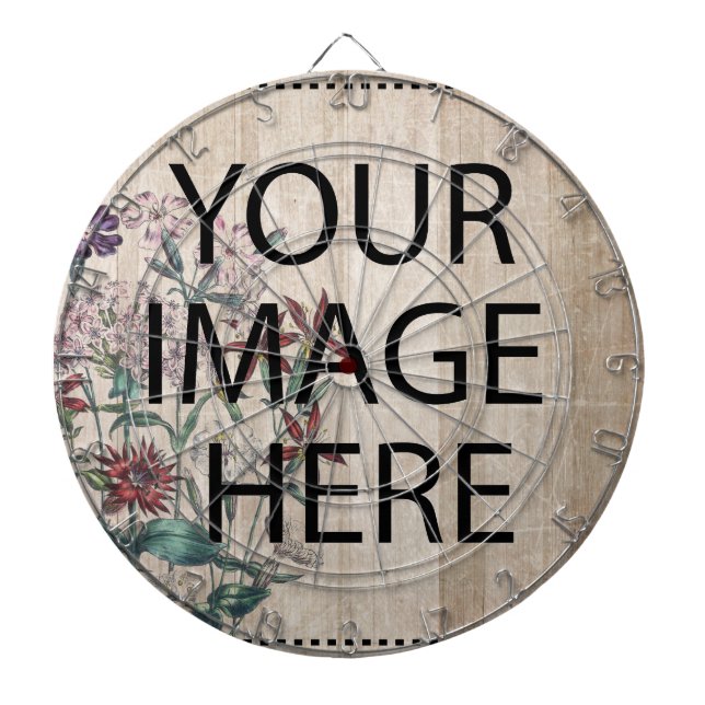 Personalized Custom Your Own Photo & Text Dart Boa Board (Front)