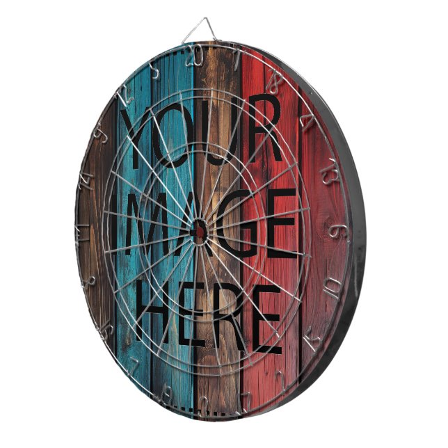 Personalized Custom Your Own Photo & Text Dart Board (Front Right)