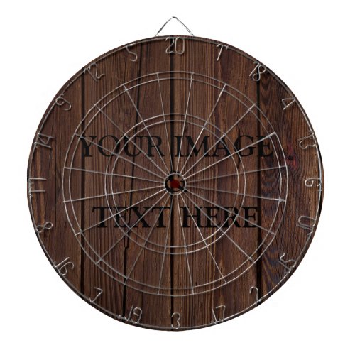 Personalized Custom Your Own Photo  Text Dart Board