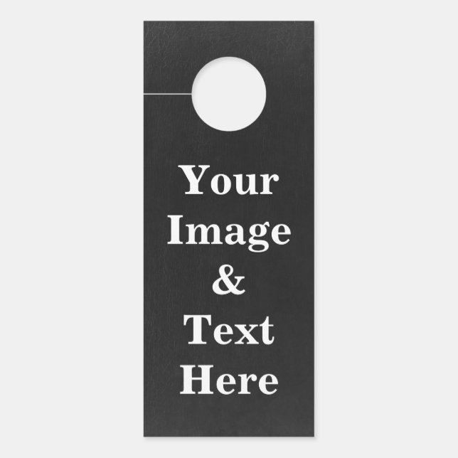 Personalized Custom Your Own Photo & Text Door Hanger (Front)