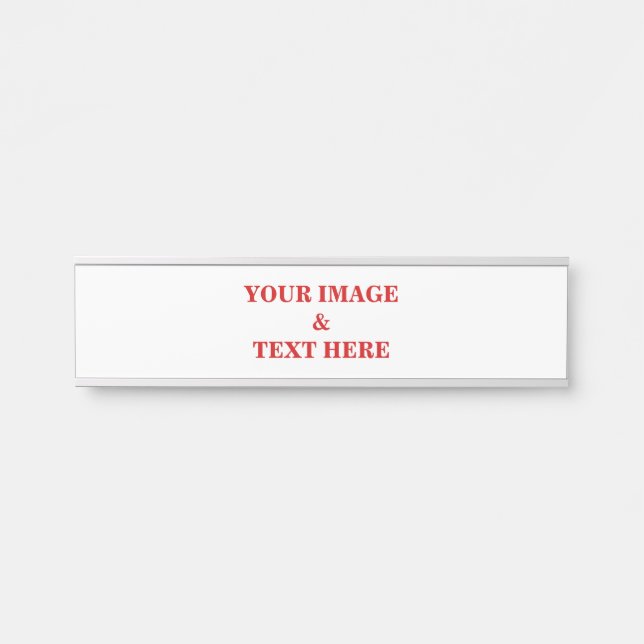 Personalized Custom Your Own Photo & Text Door Sign (Front)